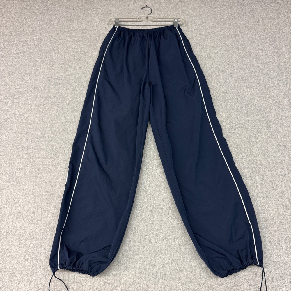 Anasbat Ameicom Track Pants Size Small Navy Blue White Piping Elastic Waist 1638